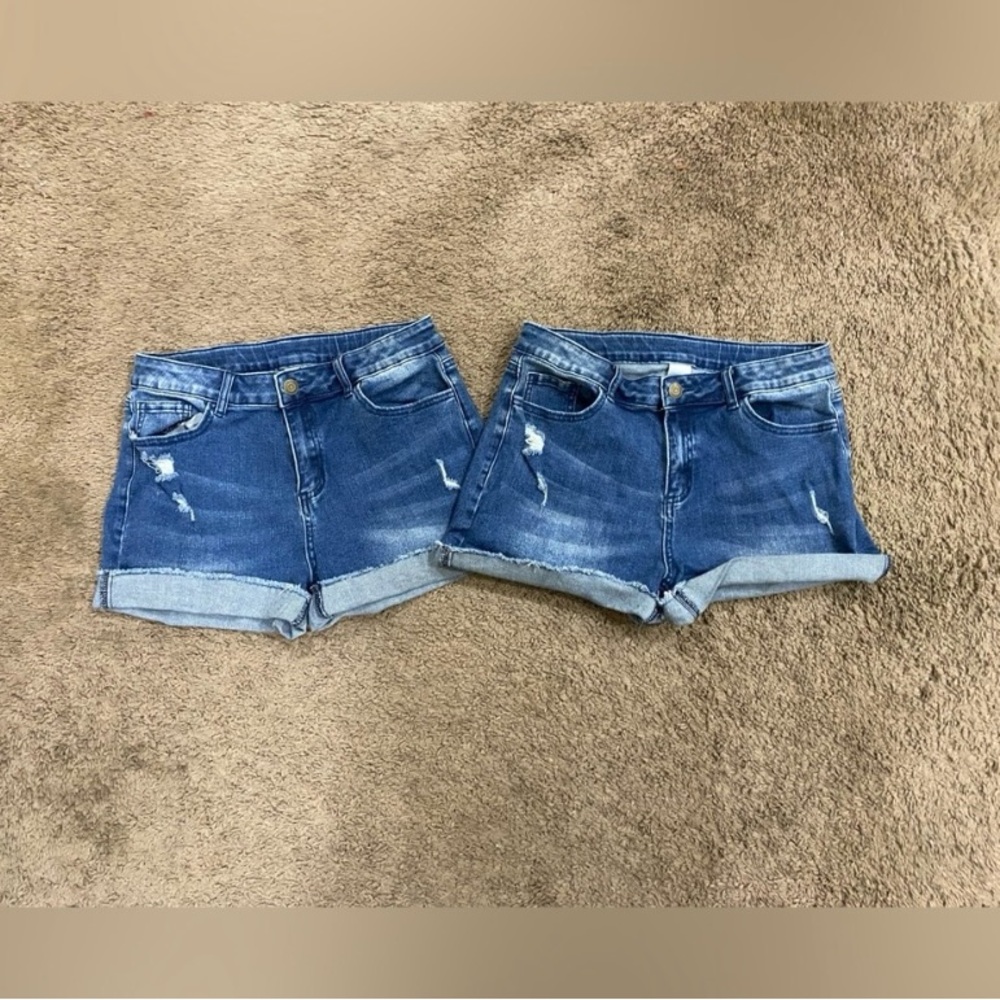 Girls Fab Kids Denim Shorts size 16 - 2 pairs